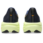 ASICS Novablast 5 Bleu nuit-Vert citron / Indigo Blue-Amber — vue arrière (1011B974-402)