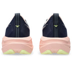 ASICS Novablast 5 Femme Bleu marine-Rose / Midnight-Breeze — vue arrière (1012B765-400)
