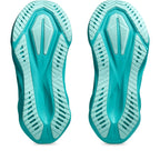 ASICS Novablast 5 Femme Vert pétrole / Wave Teal-Black — vue semelle (1012B765-401)
