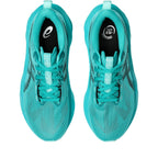 ASICS Novablast 5 Femme Vert pétrole / Wave Teal-Black — vue dessus (1012B765-401)