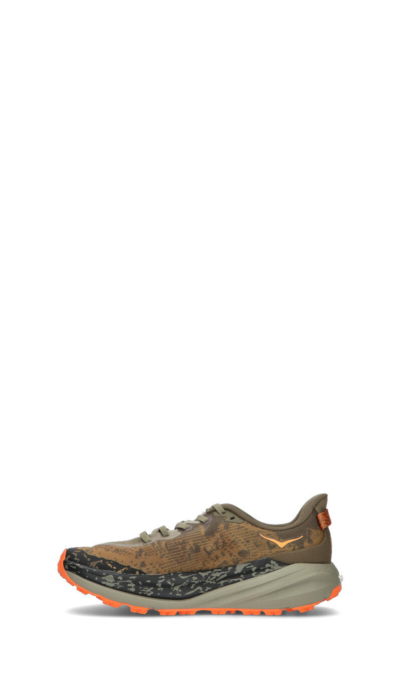 Hoka Speedgoat 6 Chaussures Trail Running Vert Orange Homme - 4