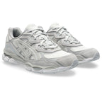 ASICS GEL-NYC Crème-Gris nuage / Cream-Cloud Grey — vue avant extérieure (1203A663-101)
