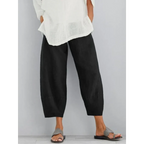Pantalon en lin femme léger et respirant à coupe fluide – Elena – vue 3