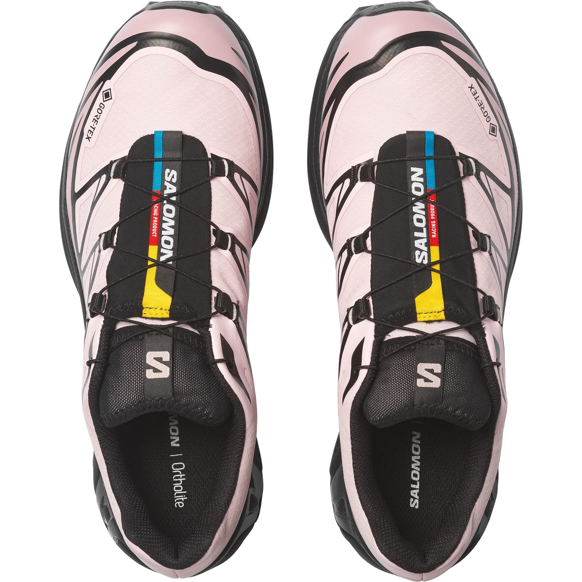 Salomon XT-6 GORE-TEX – Black / Icy Pink / Dawn Pink – vue dessus