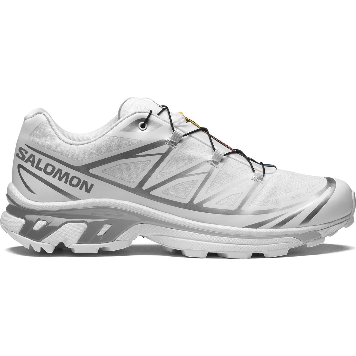 Salomon XT-6 GORE-TEX – White / White / FTW Silver – profil exterieur