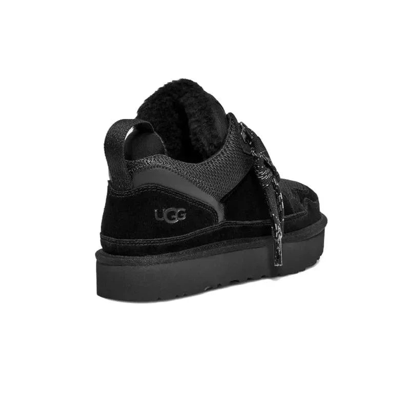UGG Lowmel Femme – Noir & Gris – trois quarts arriere